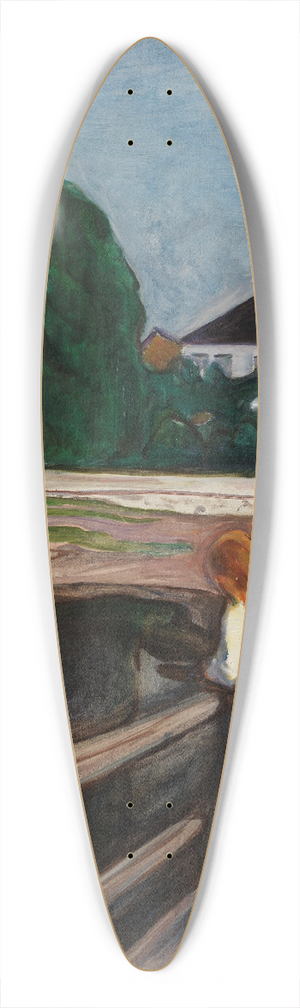 Edvard Munch - The Girls on the Bridge 39.3 inch art pintail longboard deck Edvard Munch - The Girls on the Bridge 39.3 inch art pintail longboard deck