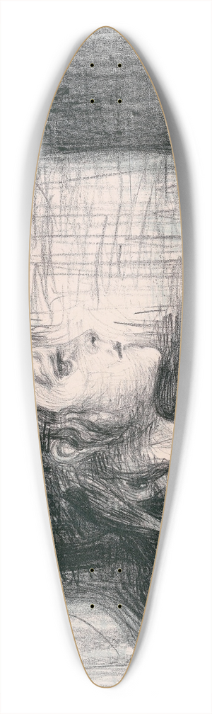 Edvard Munch - The Sick Child I 39.3 inch art pintail longboard deck