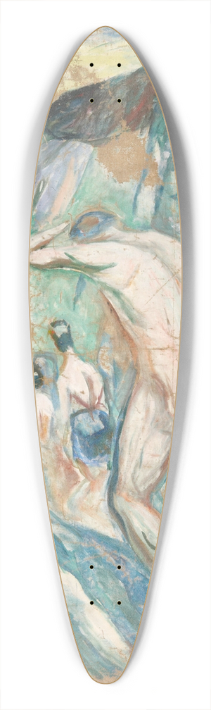 Edvard Munch - The Storm, Right Part 39.3 inch art pintail longboard deck