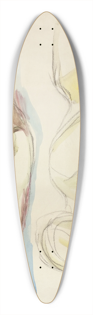 Edvard Munch - To liggende akter 39.3 inch art pintail longboard deck Edvard Munch - To liggende akter 39.3 inch art pintail longboard deck