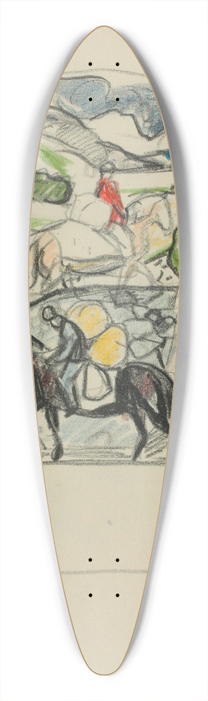 Edvard Munch - Untitled 13 39.3 inch art pintail longboard deck
