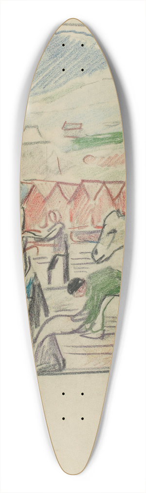 Edvard Munch - Untitled 14 39.3 inch art pintail longboard deck
