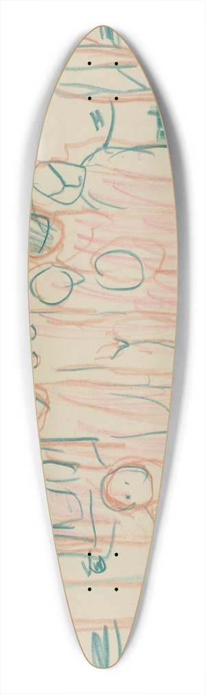 Edvard Munch - Untitled 23 39.3 inch art pintail longboard deck