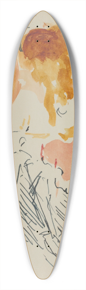 Edvard Munch - Untitled 2 39.3 inch art pintail longboard deck