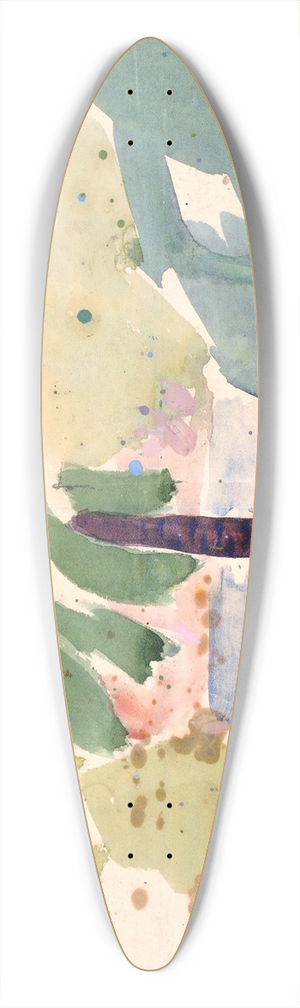 Edvard Weie - Farvestudie til Langelinie-billedet II 39.3 inch art pintail longboard deck