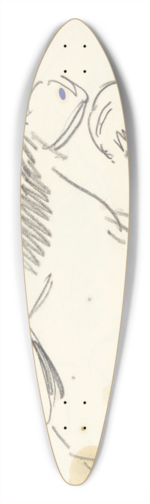 Edvard Weie - Figurstudie til Langelinie-billedet 39.3 inch art pintail longboard deck