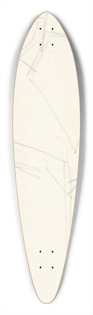Edvard Weie - Siddende mandlig model, vendt mod venstre, hovedet stttet i hjre hnd 39.3 inch art pintail longboard deck