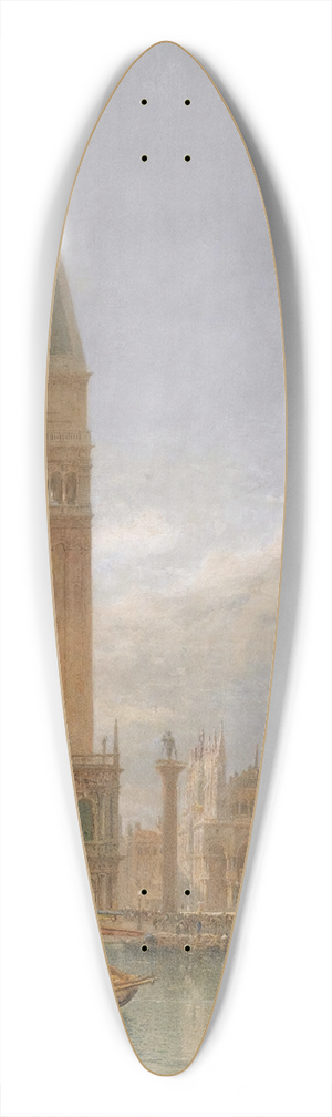 Edward Angelo Goodall - Piazzetta San Marco, Venice 39.3 inch art pintail longboard deck