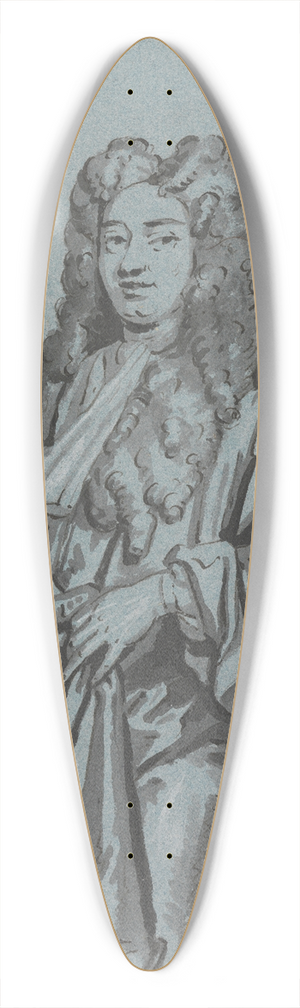 Edward Byng - A Gentleman or A Cleric wearing a Long Gown and Bands 39.3 inch art pintail longboard deck