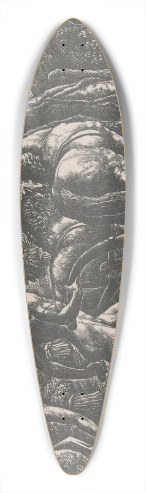 Edward Calvert - The Ploughman 39.3 inch art pintail longboard deck