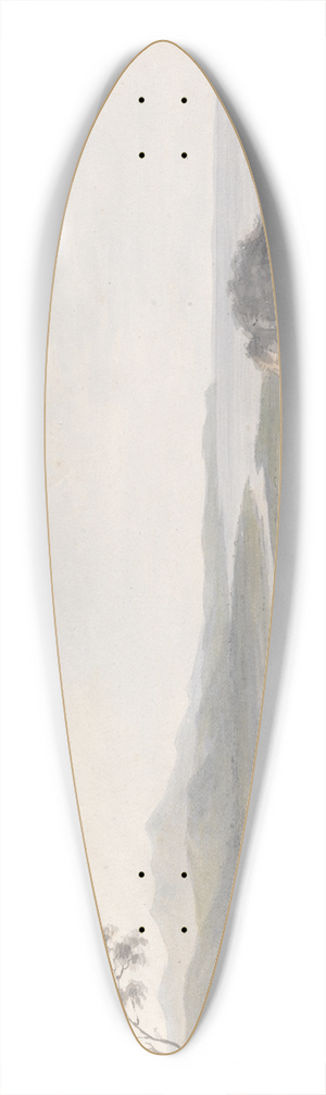 Edward Dayes - Coast Scene with Mouth of a River 39.3 inch art pintail longboard deck