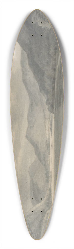 Edward Dayes - Lake scene 39.3 inch art pintail longboard deck