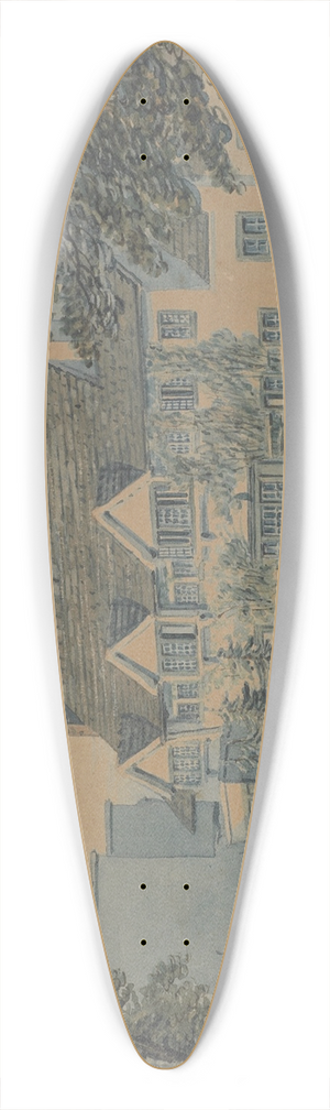 Edward Dayes - Village Street 39.3 inch art pintail longboard deck