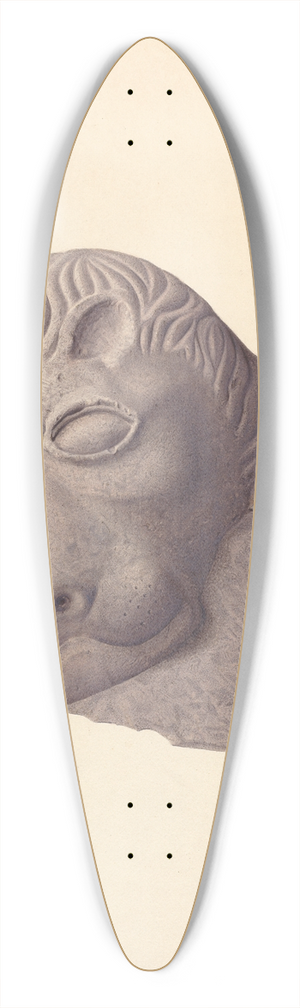 Edward DiGennero - Lions Head (one of pair) 39.3 inch art pintail longboard deck
