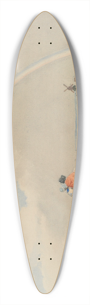 Edward Duncan - Landscape with a rainbow 39.3 inch art pintail longboard deck