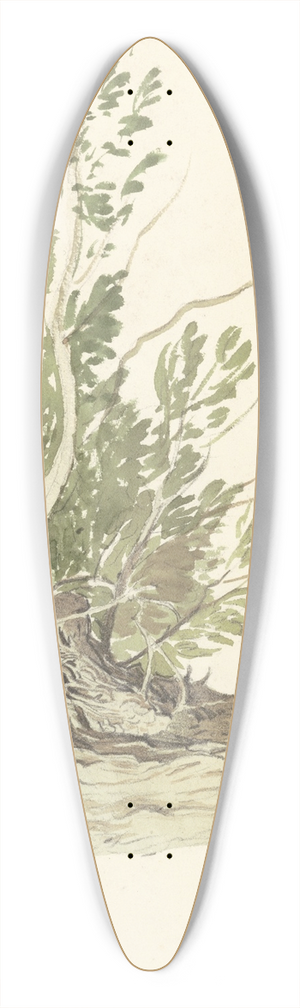 Edward Duncan - Study of a Pollarded Tree  a Willow 39.3 inch art pintail longboard deck