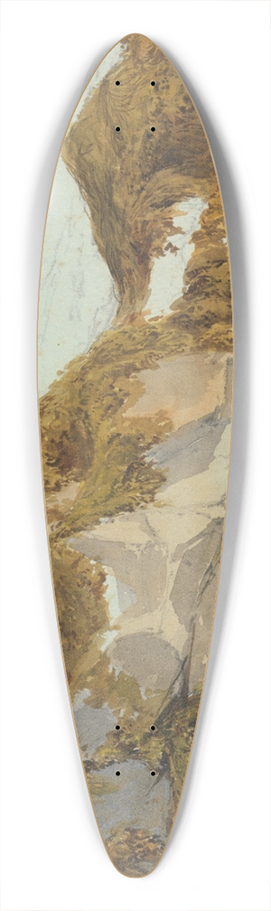 Edward Duncan - Study of Rocks Covered with Seaweed 39.3 inch art pintail longboard deck