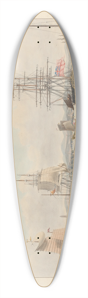 Edward Duncan - Whampoa, in China 39.3 inch art pintail longboard deck