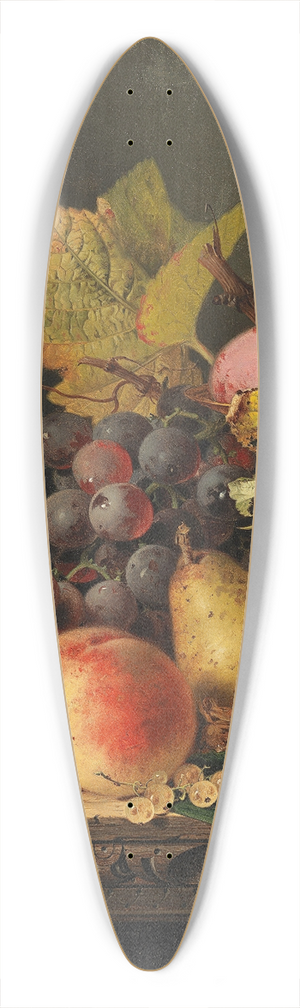 Edward Ladell - Still life with grapes and a glass of wine 39.3 inch art pintail longboard deck