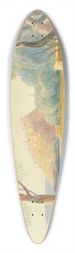 Edward Lear - Monastir, Albania 39.3 inch art pintail longboard deck