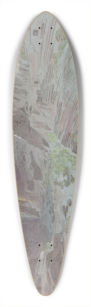 Edward Lear - Petra, April 14, 1858 39.3 inch art pintail longboard deck