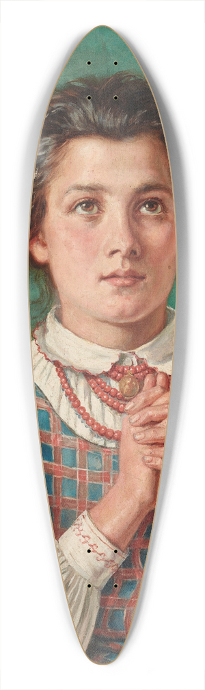 Edward Lepszy - Study of a Girl 39.3 inch art pintail longboard deck