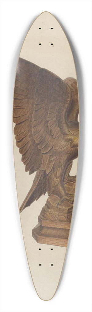 Edward L. Loper - Carved Eagle 39.3 inch art pintail longboard deck