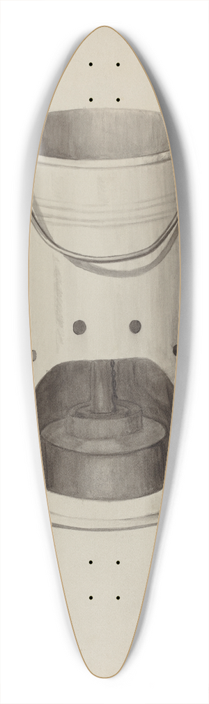 Edward L. Loper - Metal Lantern 39.3 inch art pintail longboard deck