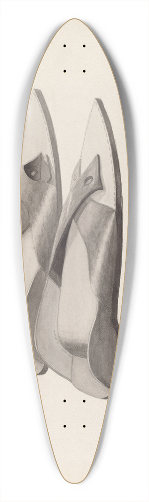 Edward L. Loper - Pattens 39.3 inch art pintail longboard deck