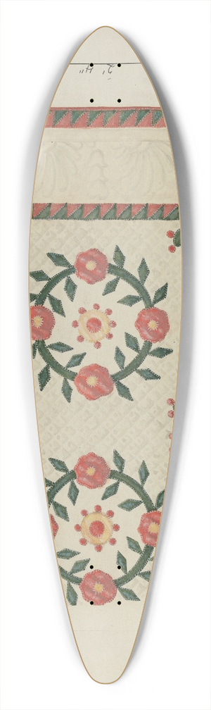 Edward L. Loper - Quilted Applique Coverlet 39.3 inch art pintail longboard deck