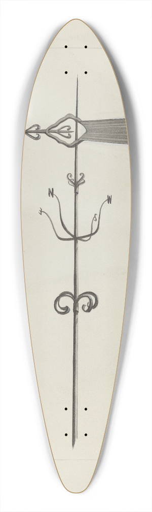 Edward L. Loper - Weather Vane 39.3 inch art pintail longboard deck