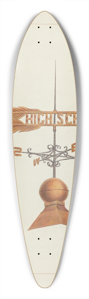 Edward L. Loper - Weather Vane 39.3 inch art pintail longboard deck Edward L. Loper - Weather Vane 39.3 inch art pintail longboard deck