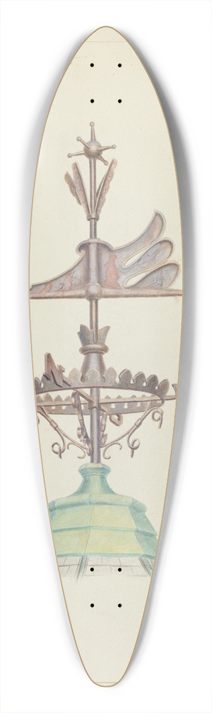 Edward L. Loper - Weather Vane 39.3 inch art pintail longboard deck Edward L. Loper - Weather Vane 39.3 inch art pintail longboard deck