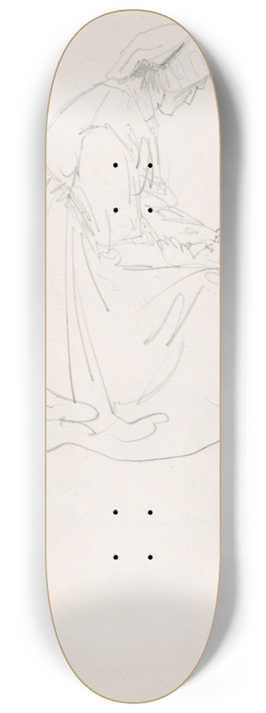 Adolph Tidemand - Kvinne med foldede hender 8.25 inch art skate deck