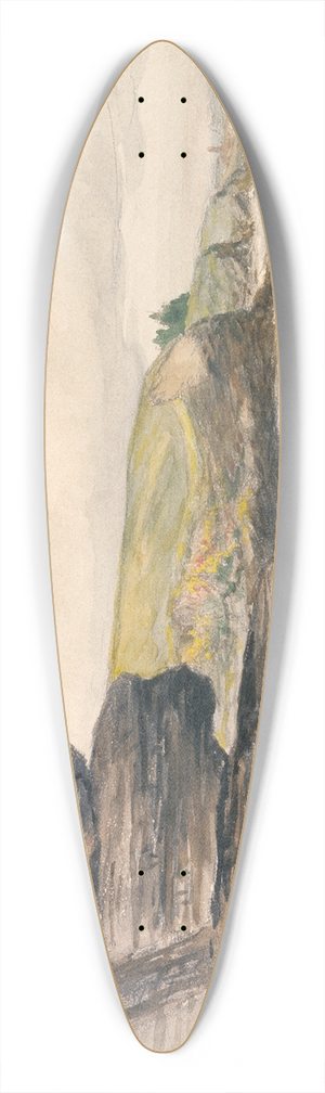 Edward Mitchell Bannister - Newport Scene 39.3 inch art pintail longboard deck