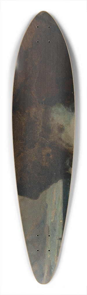 Edward Mitchell Bannister - Ocean Cliffs 39.3 inch art pintail longboard deck