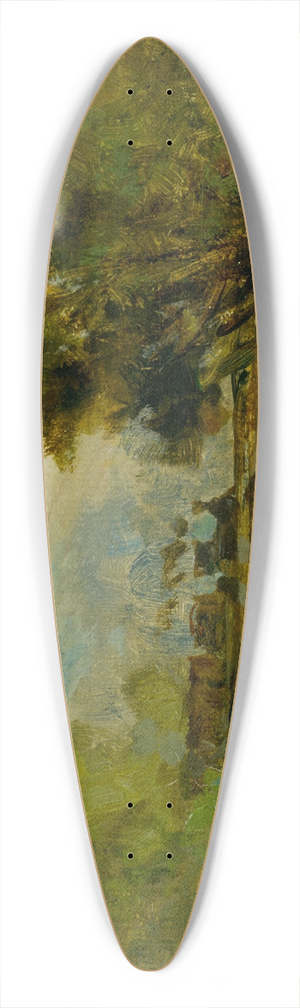 Edward Mitchell Bannister - Train 39.3 inch art pintail longboard deck