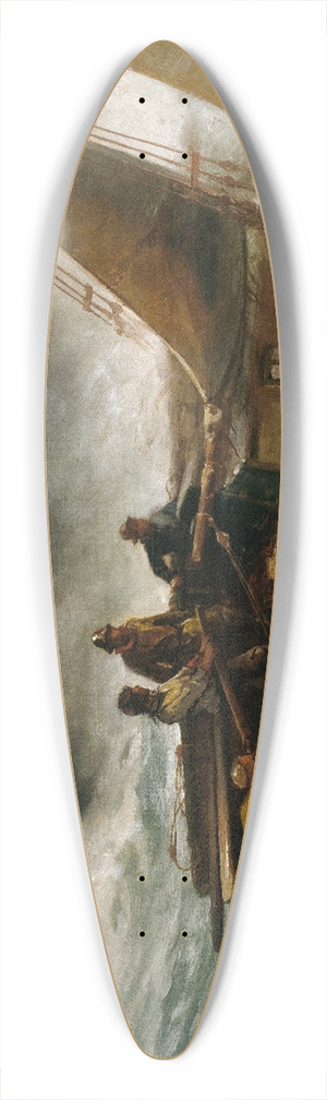 Edward Moran - Riding out a Gale 39.3 inch art pintail longboard deck
