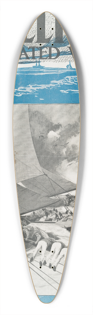 Edward Penfield - Colliers Illustrated Weekly, Trying Out The Americas Cup Defenders Off Newport 39.3 inch art pintail longboard deck