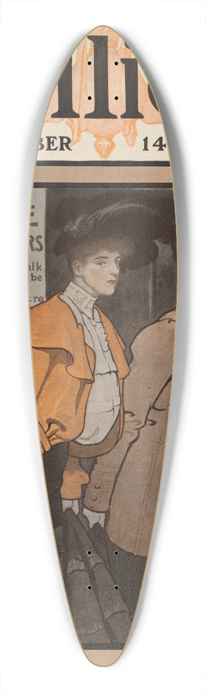 Edward Penfield - Colliers November 14, 1903 39.3 inch art pintail longboard deck