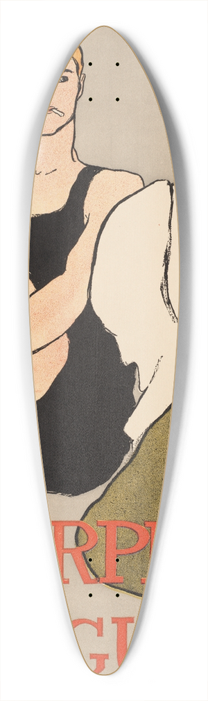 Edward Penfield - Harpers August 39.3 inch art pintail longboard deck