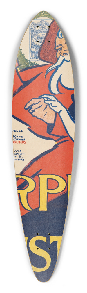Edward Penfield - Harpers Christmas 39.3 inch art pintail longboard deck Edward Penfield - Harpers Christmas 39.3 inch art pintail longboard deck