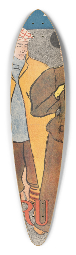 Edward Penfield - Harpers February 39.3 inch art pintail longboard deck Edward Penfield - Harpers February 39.3 inch art pintail longboard deck