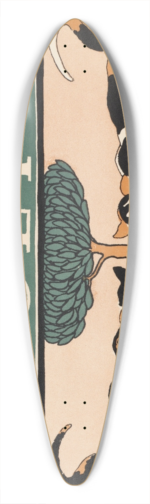 Edward Penfield - Harpers July 39.3 inch art pintail longboard deck