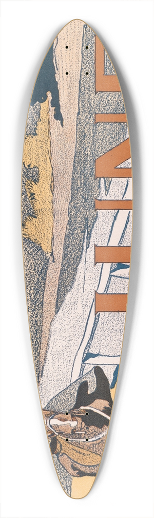Edward Penfield - Harpers June 39.3 inch art pintail longboard deck