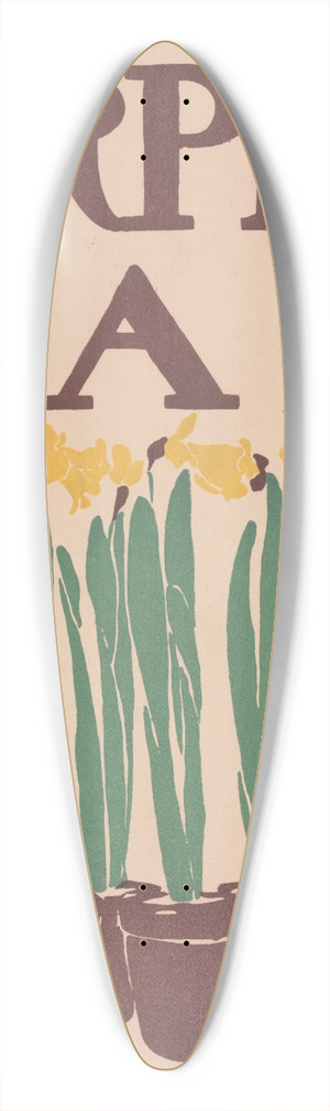 Edward Penfield - Harpers May 39.3 inch art pintail longboard deck Edward Penfield - Harpers May 39.3 inch art pintail longboard deck