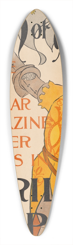Edward Penfield - Joan of Arc, April Harpers 39.3 inch art pintail longboard deck Edward Penfield - Joan of Arc, April Harpers 39.3 inch art pintail longboard deck