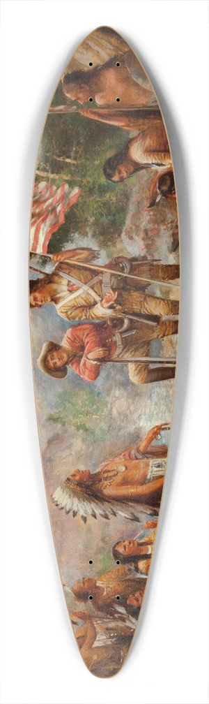 Edward Percy Moran - Fifteen Stripes, Fifteen Stars 39.3 inch art pintail longboard deck