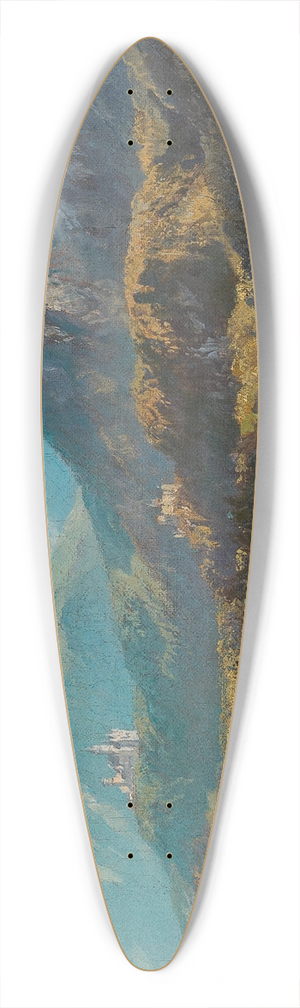 Edward Theodore Compton - A View of Neuschwanstein 39.3 inch art pintail longboard deck