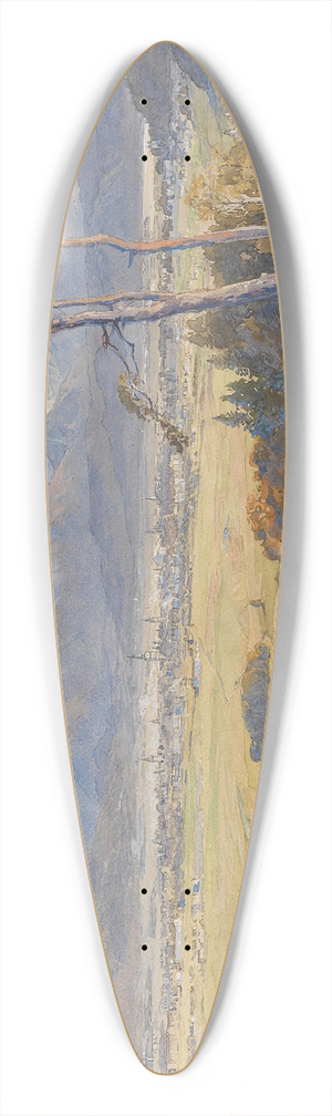 Edward Theodore Compton - Blick auf Klagenfurt vor den Bergzgen der Karawanken 39.3 inch art pintail longboard deck